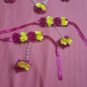 Bridal Haldi Flower Jwelary