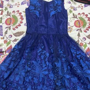 Net Royal Blue Dress