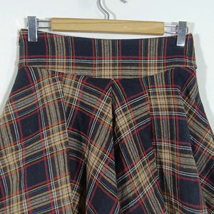 Multicolor Checks Mini Circular Skirt (Women)