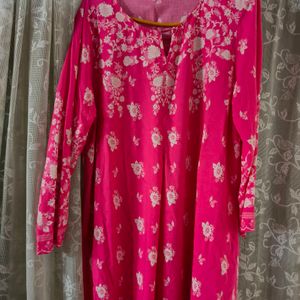 Pink Cotton Kurti