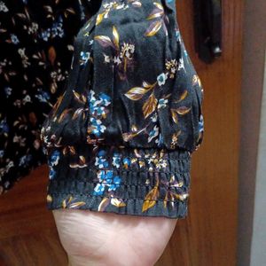 Floral Brown Top