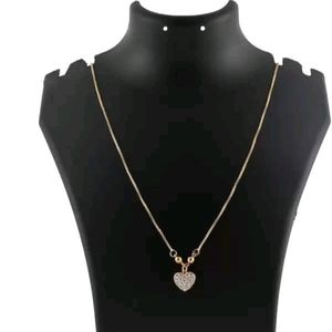 Diamond Love Heart Shape Daily wear Necklace