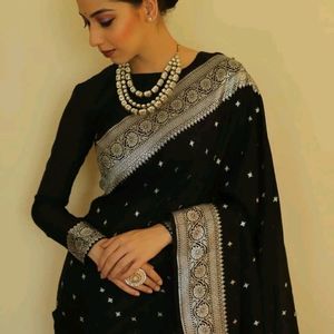 AC 468 Beautiful Black Saree