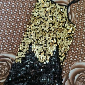 Gold And Black Party Dress