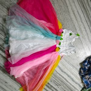 Rainbow Frock For Girls 299