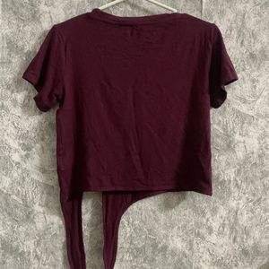 Vivid Artsy Wine Crop Top (xs)