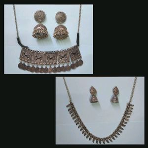 2 Type Oxidise Jewellery Set