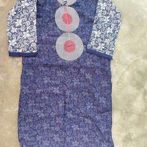 Navy Blue, Casual Wear Kurta