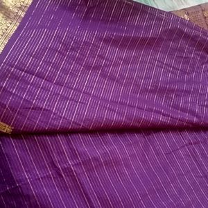 NOW IN COINS Purple Poly Silk Saree