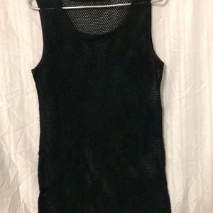 Black sleeveless top