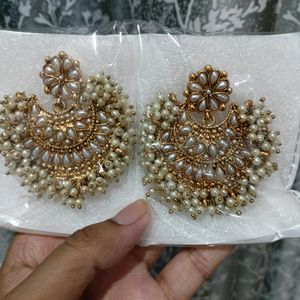 Pearl and kundan chandbalia  for Women