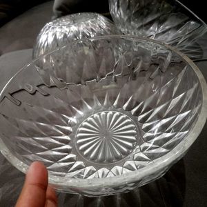 Glass Serving Bowl Set 750ml Big Size Durable