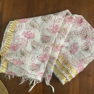 White Printed Dupatta