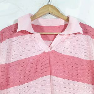 Pink Casual Top (Women's)