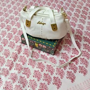 Hidesign Broadway White Leather Bag