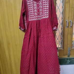 Pure Cotton Anarkali Suit