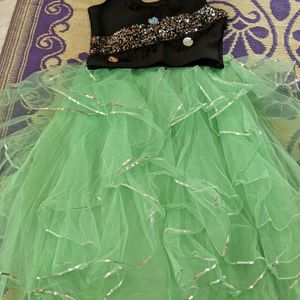 Pista Green Skirt And Top