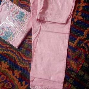 Cotton Lurex Suit Pant Set