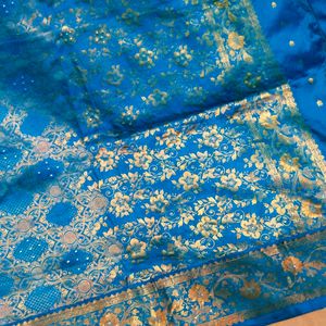 Blue Colour Pure Kanchipattu Saree