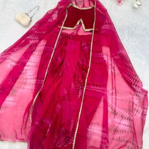 Pink Ready To Wear Saree