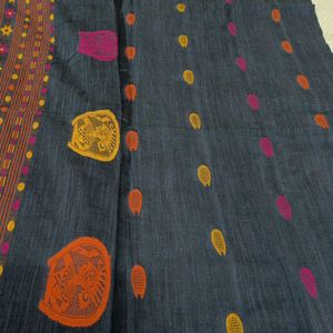 New Handloom Cotton Premium Quality Saree With BP