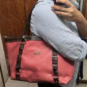 Pink Spacious Big handbag For Women