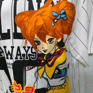 Printed Korean Anime T-Shirt for M To L Size