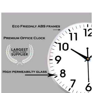 Analog Wall Clock Silver Colour