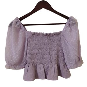 Levender Cute Ruffle Top (Women's)