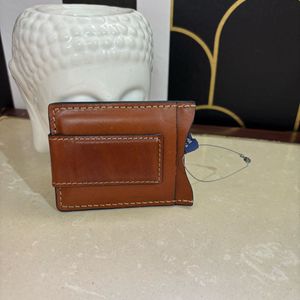 Leather Money Clip Card Holder