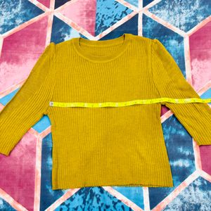 Mustard Knitted Top