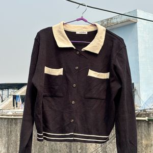 Korean Black Cardigan/ Sweater