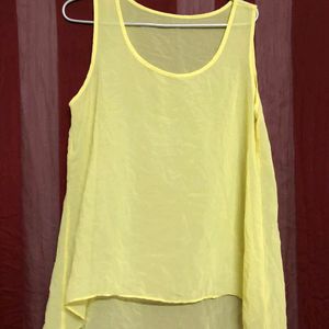 Yellow Sleevless Top