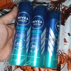 Nivea Men Fresh Ocean 48h Protection Combo Of 3