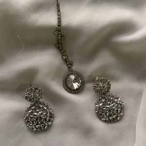 Combo Silver Earring With Chutti