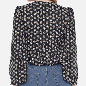 Printed V Neck Crop Top