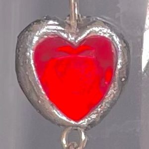 Heart Ear Rings Hanging