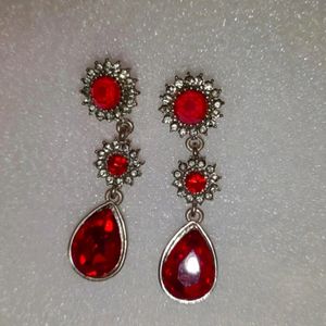 Red Diamond Earring 💎❣️