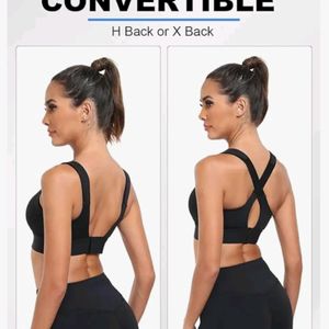 Adjustable Front Zip Sports Bra