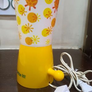 Yellow TABLE Lamp With Floral Design