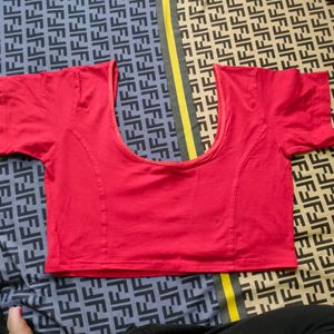 Red Velvet Blouse