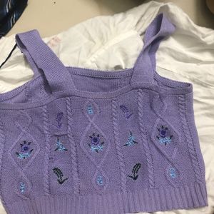 Crochet Knit Lavender Urbanic Top * New*