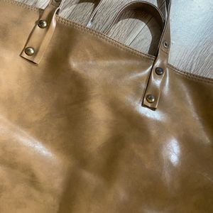 Large Tote Leather Bag (made In Thailand)