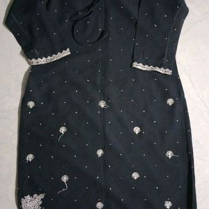 Black Kurti With Embroidery Work