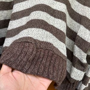 Korean Brown Stripped Sweater