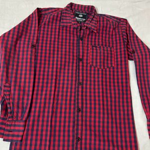 Blue And Red Checked Shirt For Men