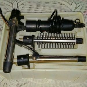 womens Interchangeable Curling Iron &Brush Styler