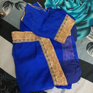 Beautiful Royal Blue Saree