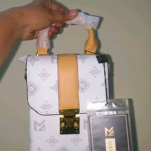 White Sling Bag With Tag Attached