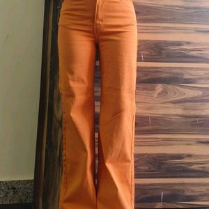 Orange Pinterest Straight Fit Pants